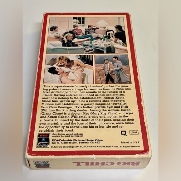 THE BIG CHILL Vintage 1983 Movie VHS Cassette Tape - Picture 7 of 8